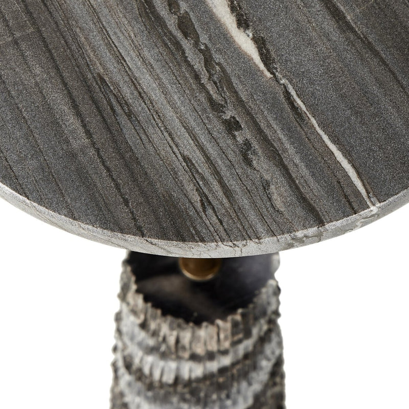 Raven End Table - Ebony Marble