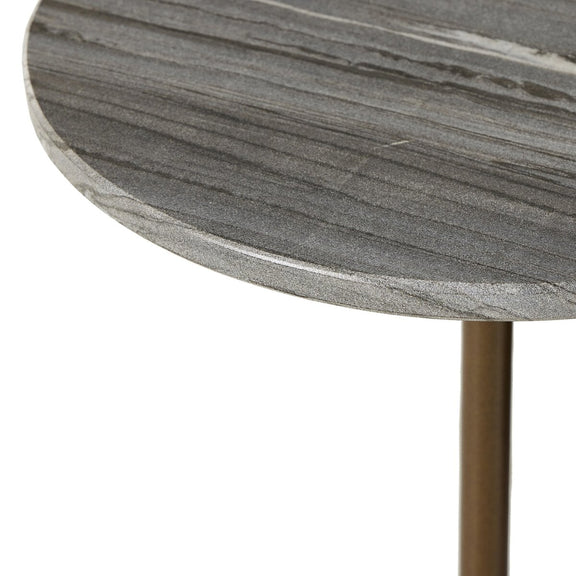 Raven End Table - Ebony Marble