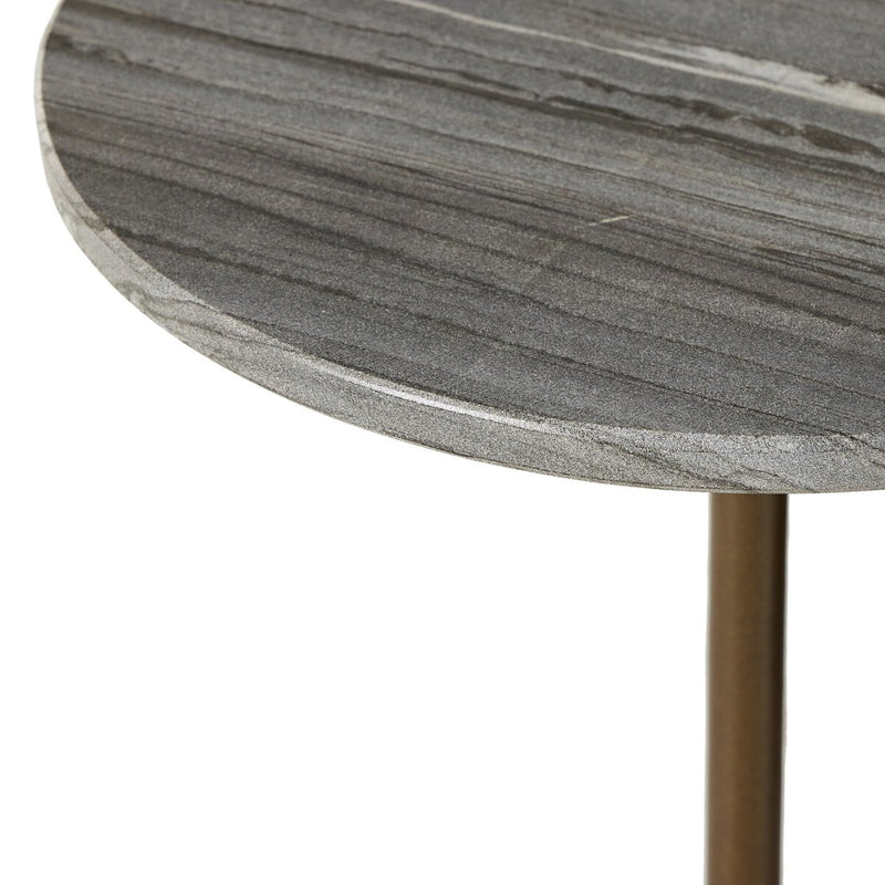 Raven End Table - Ebony Marble