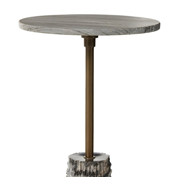Raven End Table - Ebony Marble