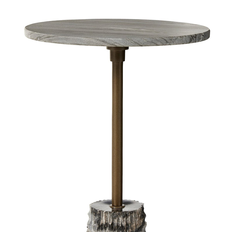 Raven End Table - Ebony Marble