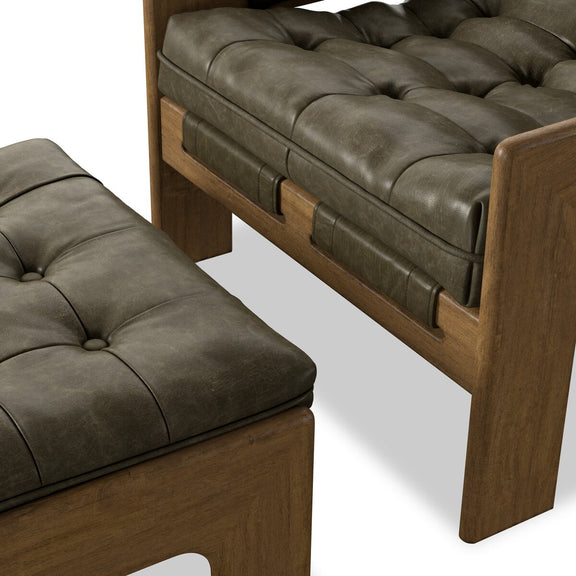 Halston Chair With Ottoman - Dulane Moss