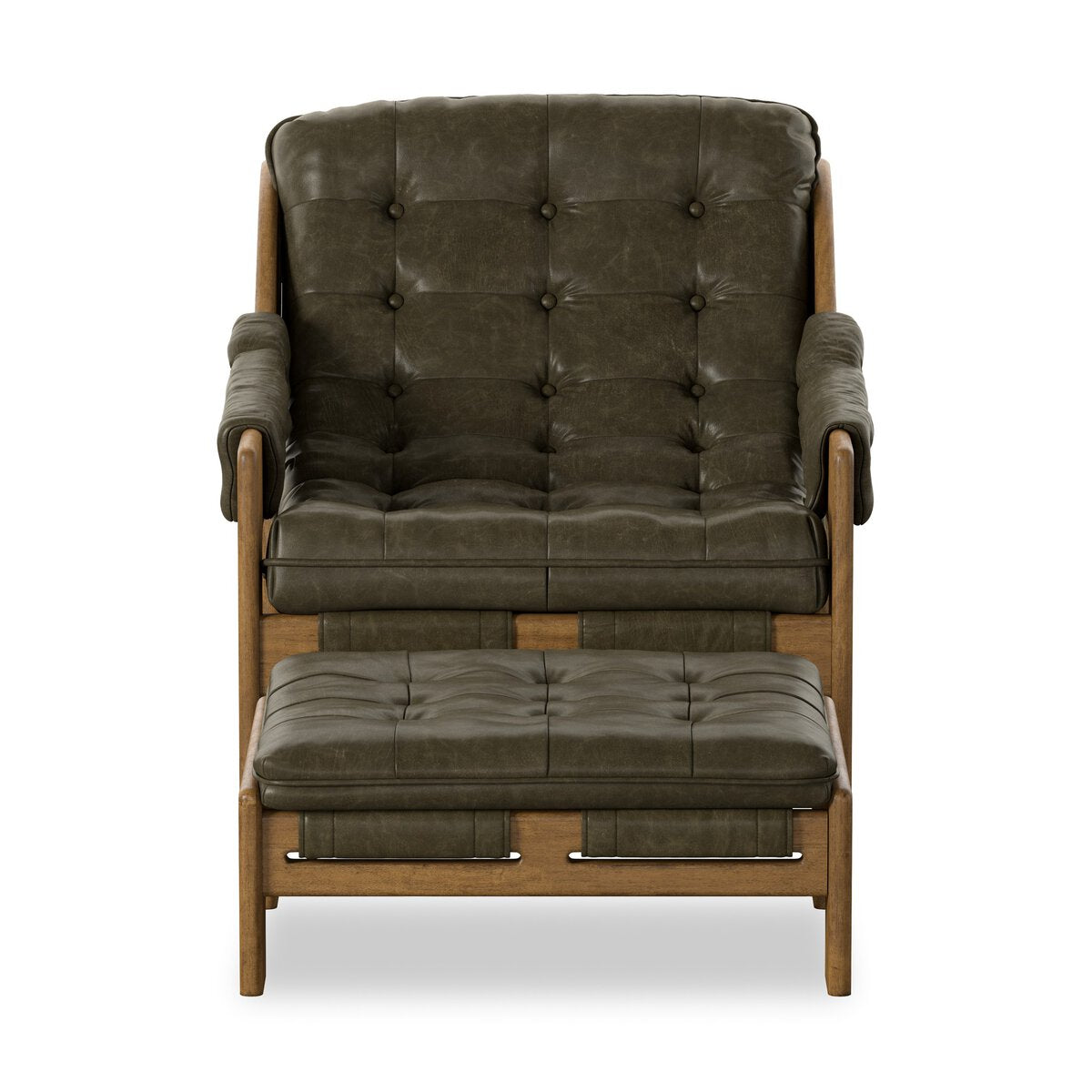 Halston Chair With Ottoman - Dulane Moss