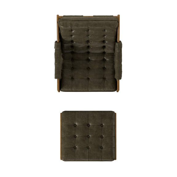 Halston Chair With Ottoman - Dulane Moss