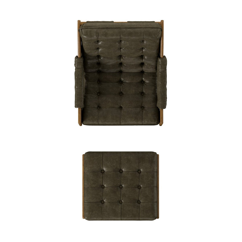 Halston Chair With Ottoman - Dulane Moss