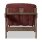 Halston Chair With Ottoman - Nubuck Burgundy