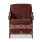 Halston Chair With Ottoman - Nubuck Burgundy