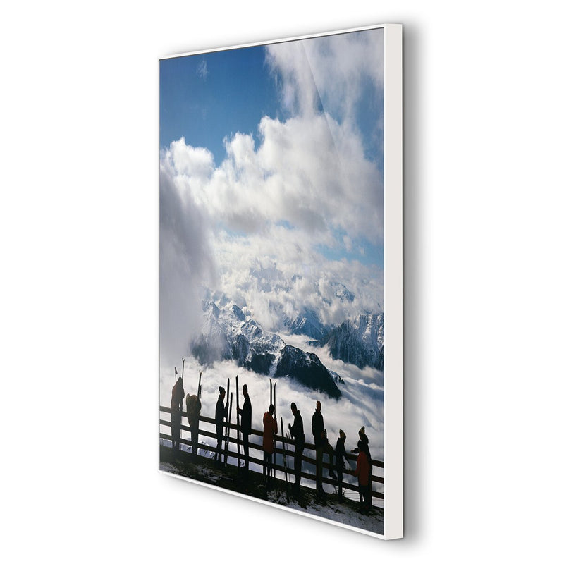 Verbier View by Slim Aarons - White Maple Floater