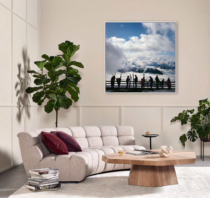 Verbier View by Slim Aarons - White Maple Floater