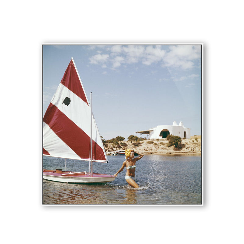 Bettina Graziani by Slim Aarons - White Maple Floater