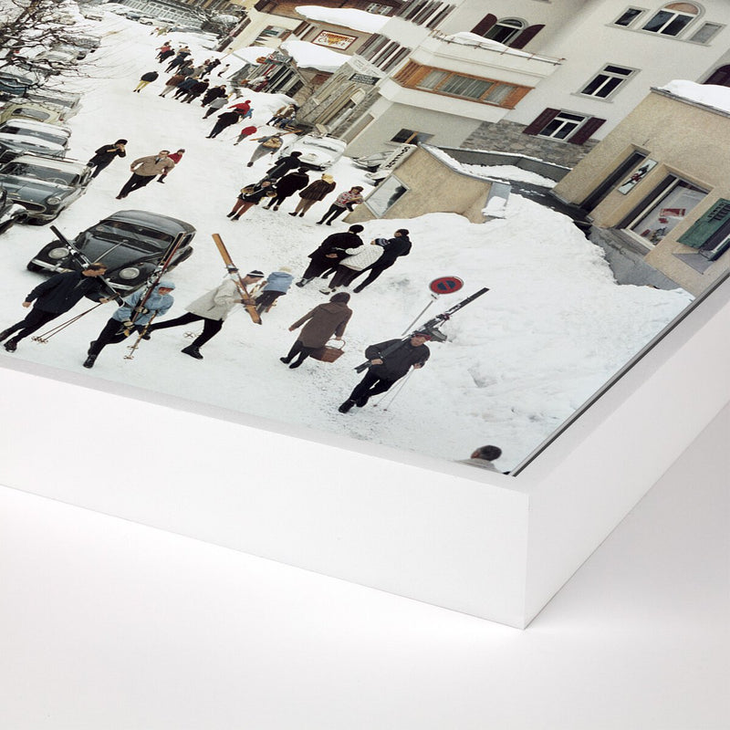 Klosters by Slim Aarons - White Maple Floater