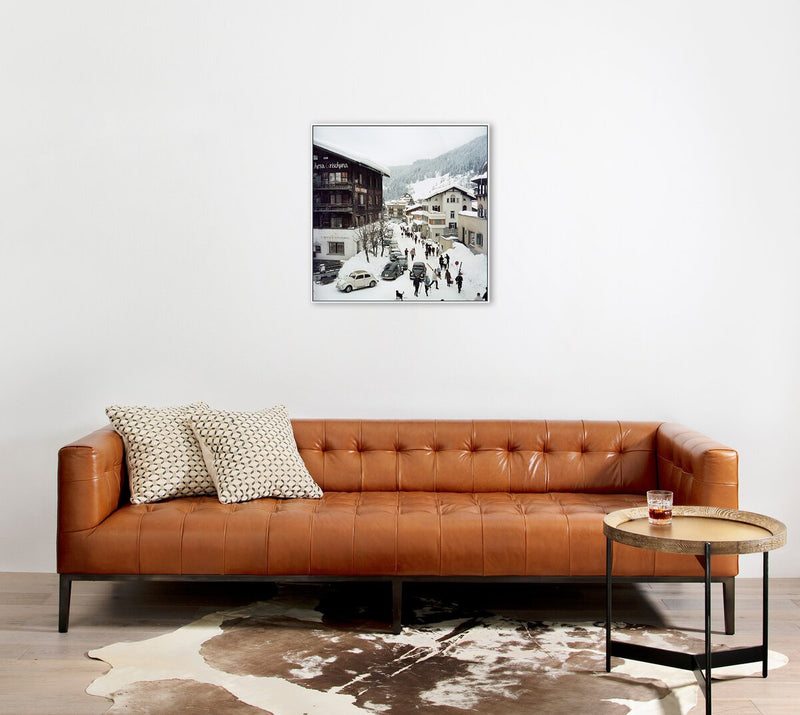 Klosters by Slim Aarons - White Maple Floater