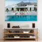 Pool At El Venerol by Slim Aarons - White Maple Floater