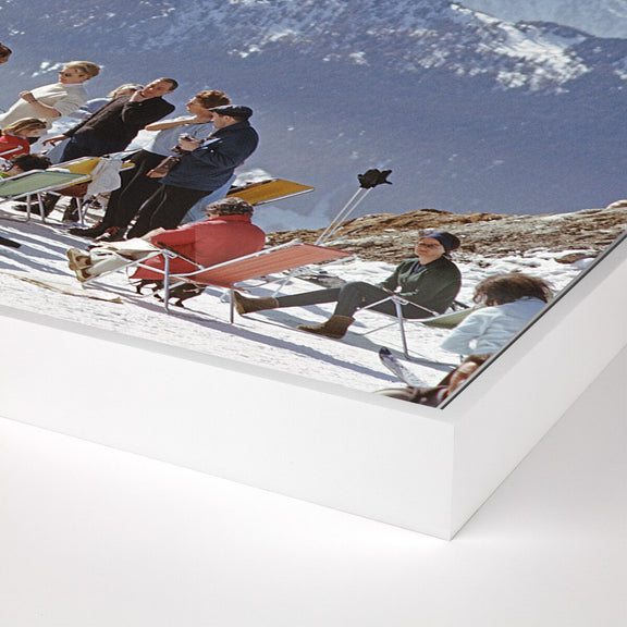 Lounging In Verbier by Slim Aarons - White Maple
