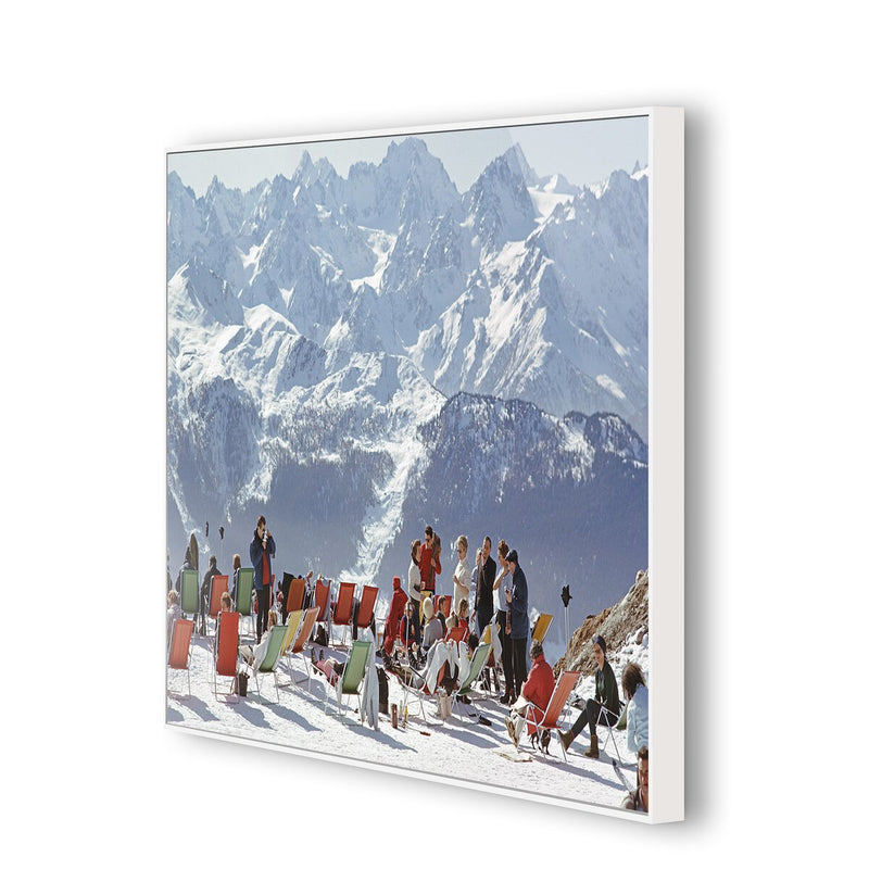 Lounging In Verbier by Slim Aarons - White Maple