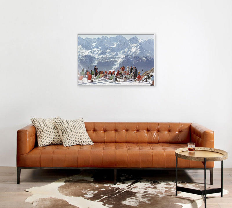 Lounging In Verbier by Slim Aarons - White Maple