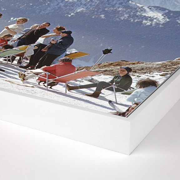 Lounging In Verbier by Slim Aarons - White Maple