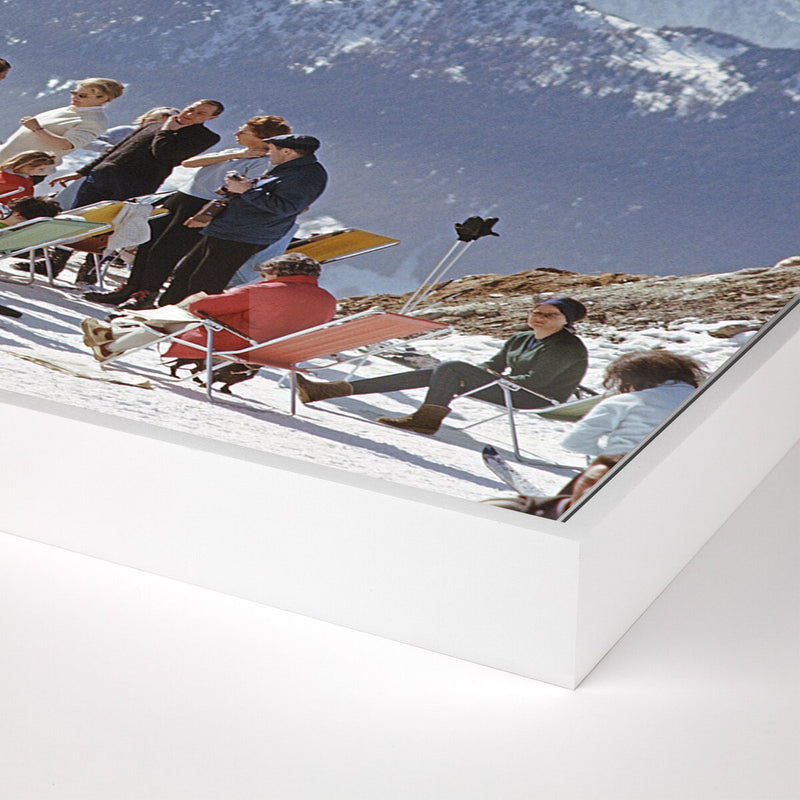 Lounging In Verbier by Slim Aarons - White Maple