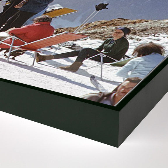 Lounging In Verbier by Slim Aarons - Black Maple