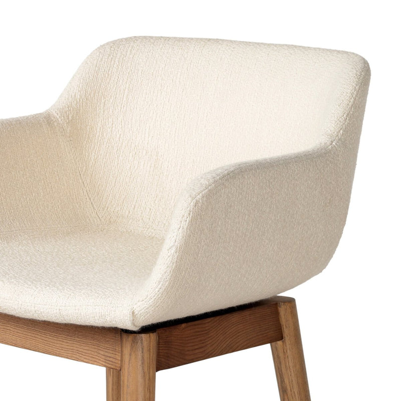 Hannah Swivel Bar + Counter Stool - Kerbey Ivory