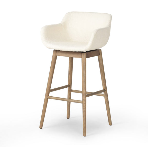 Hannah Swivel Bar + Counter Stool - Kerbey Ivory