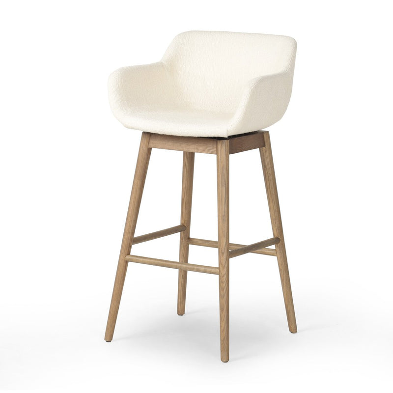Hannah Swivel Bar + Counter Stool - Kerbey Ivory