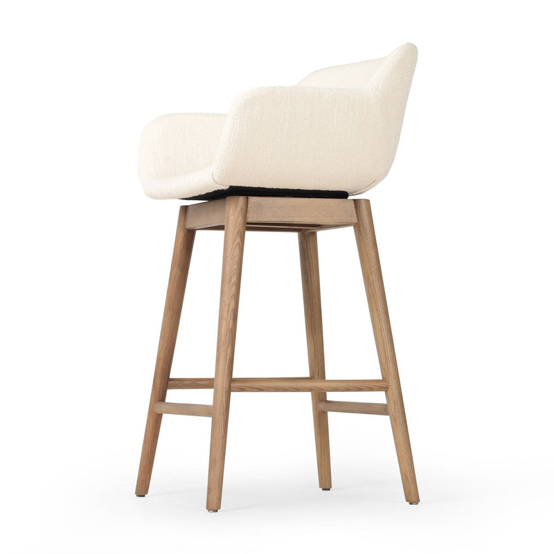 Hannah Swivel Bar + Counter Stool - Kerbey Ivory