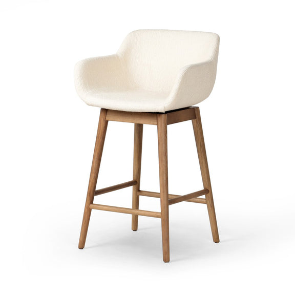Hannah Swivel Bar + Counter Stool - Kerbey Ivory