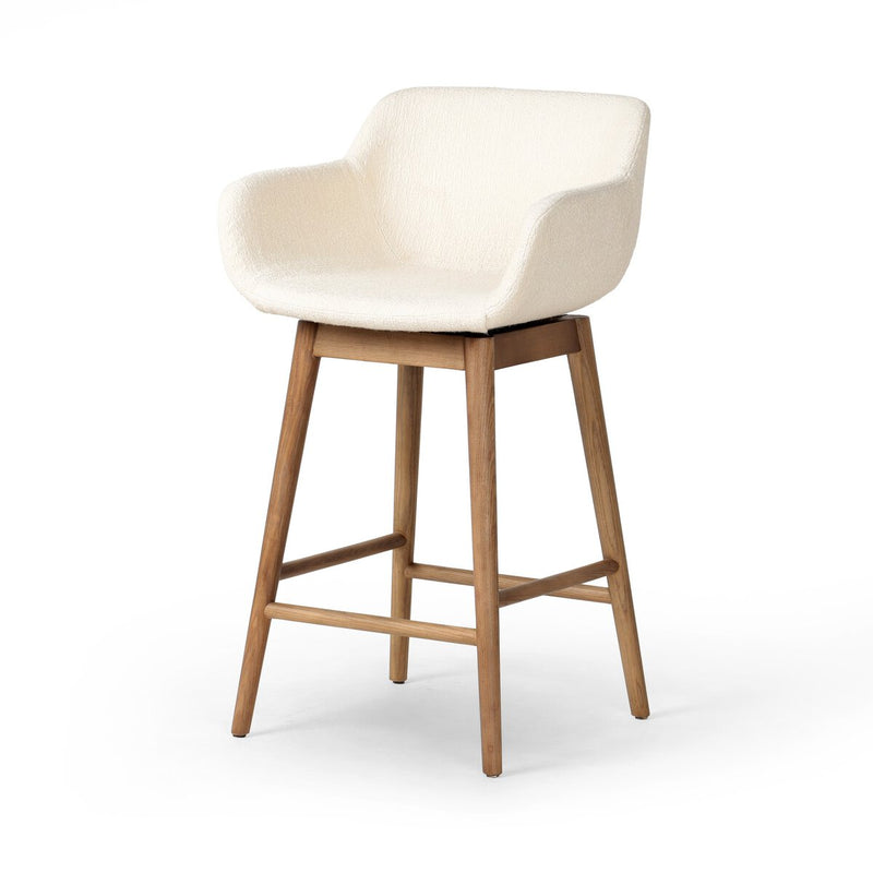 Hannah Swivel Bar + Counter Stool - Kerbey Ivory