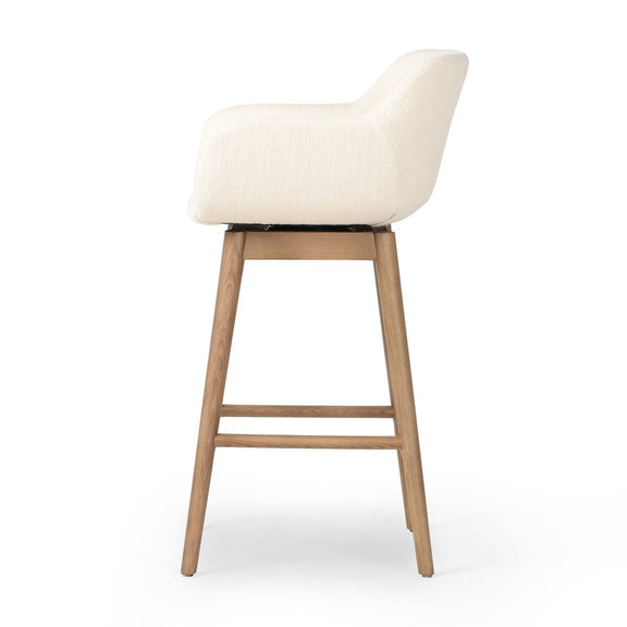 Hannah Swivel Bar + Counter Stool - Kerbey Ivory