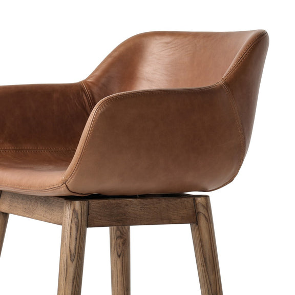 Hannah Swivel Bar + Counter Stool - Sonoma Chestnut