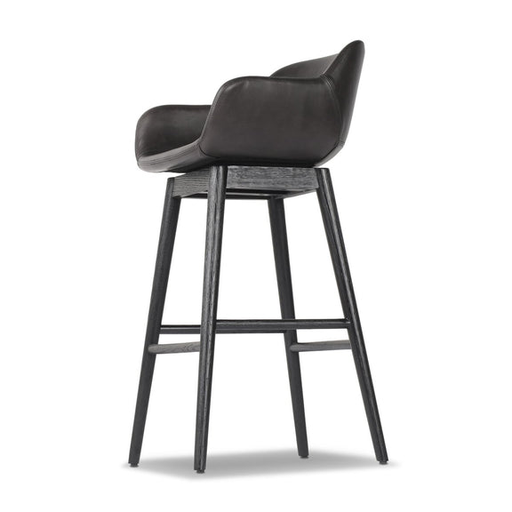 Hannah Swivel Bar + Counter Stool - Sonoma Black