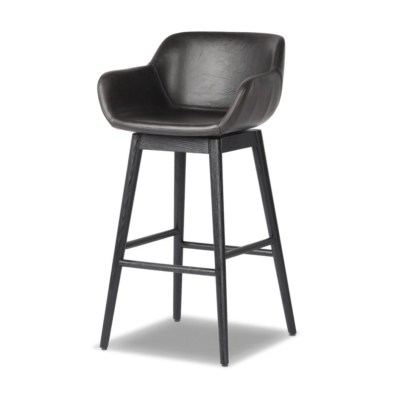 Hannah Swivel Bar + Counter Stool - Sonoma Black