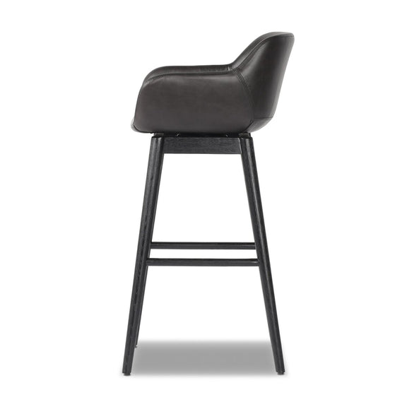 Hannah Swivel Bar + Counter Stool - Sonoma Black