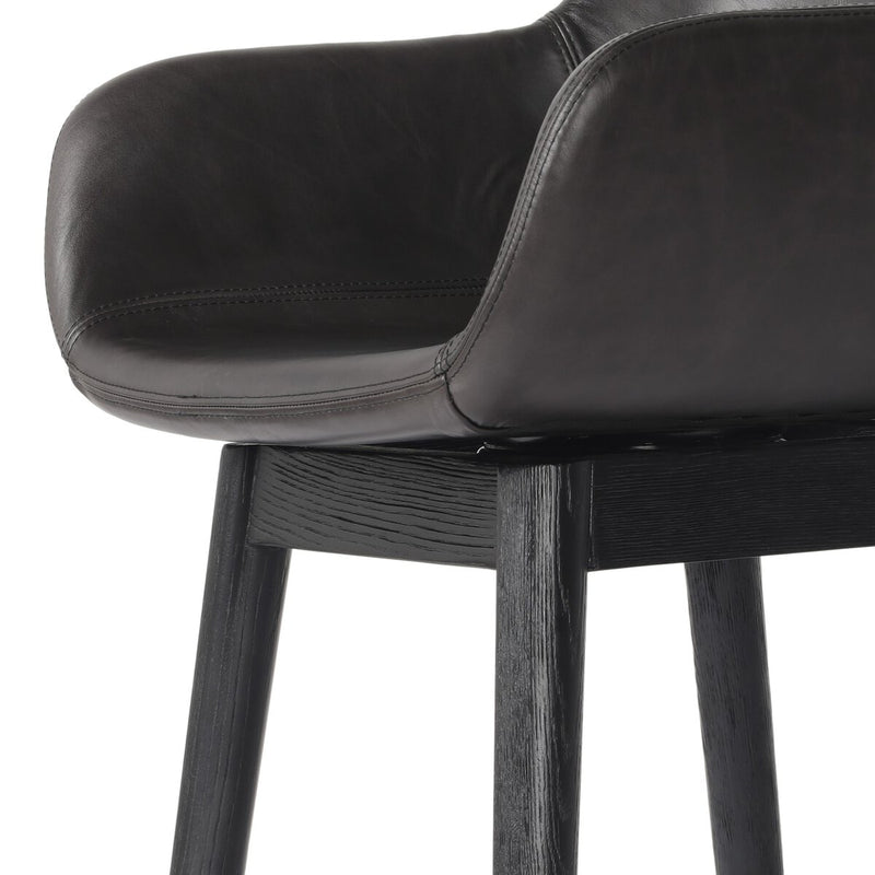 Hannah Swivel Bar + Counter Stool - Sonoma Black