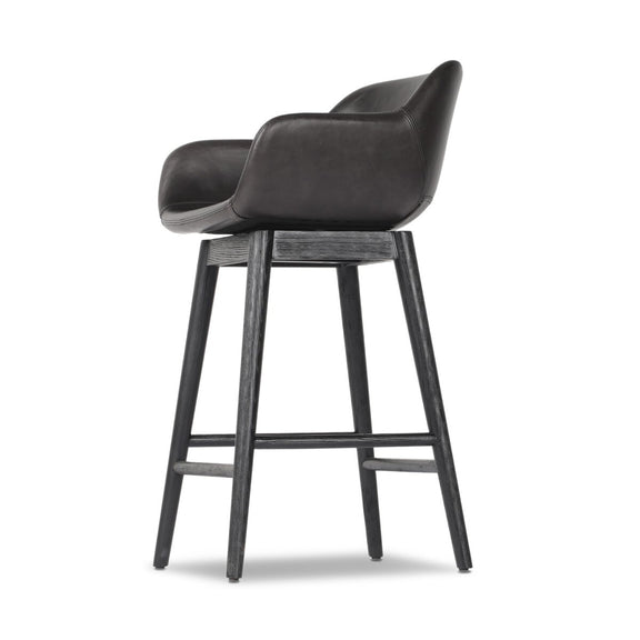 Hannah Swivel Bar + Counter Stool - Sonoma Black