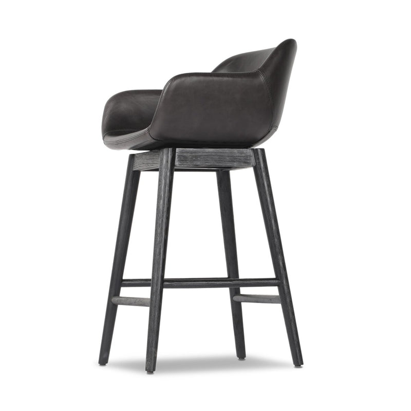 Hannah Swivel Bar + Counter Stool - Sonoma Black
