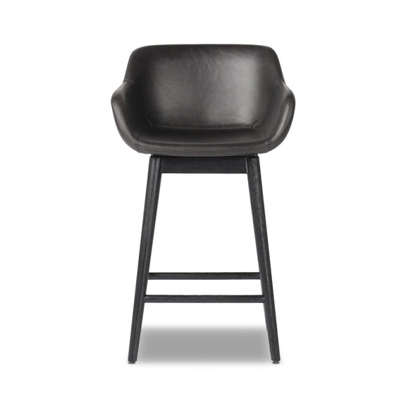 Hannah Swivel Bar + Counter Stool - Sonoma Black