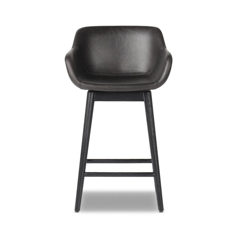 Hannah Swivel Bar + Counter Stool - Sonoma Black