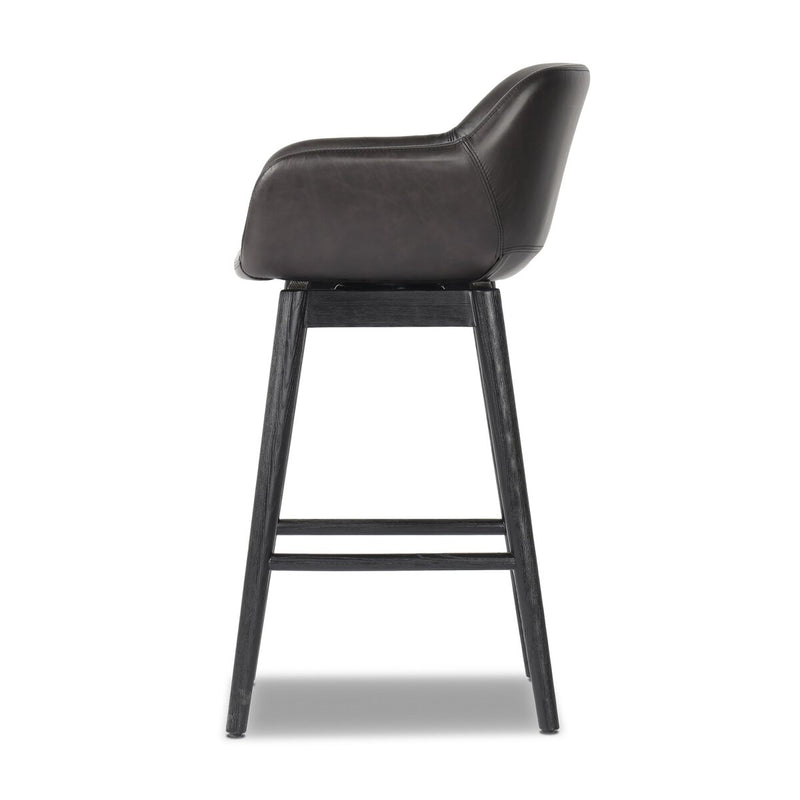 Hannah Swivel Bar + Counter Stool - Sonoma Black