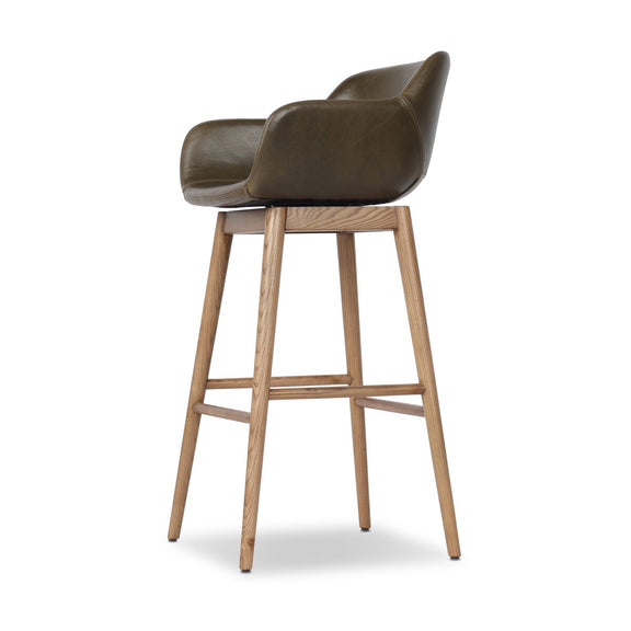 Hannah Swivel Bar + Counter Stool - Dulane Moss