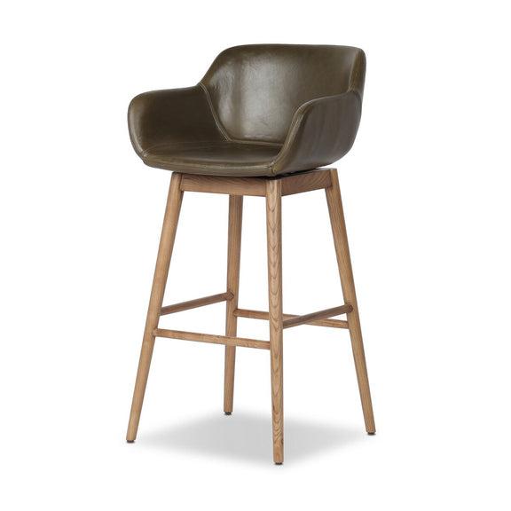 Hannah Swivel Bar + Counter Stool - Dulane Moss