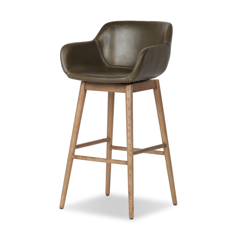 Hannah Swivel Bar + Counter Stool - Dulane Moss