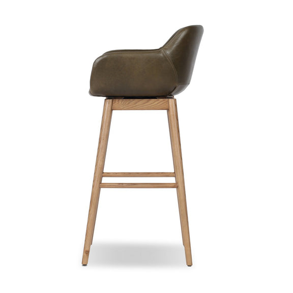 Hannah Swivel Bar + Counter Stool - Dulane Moss