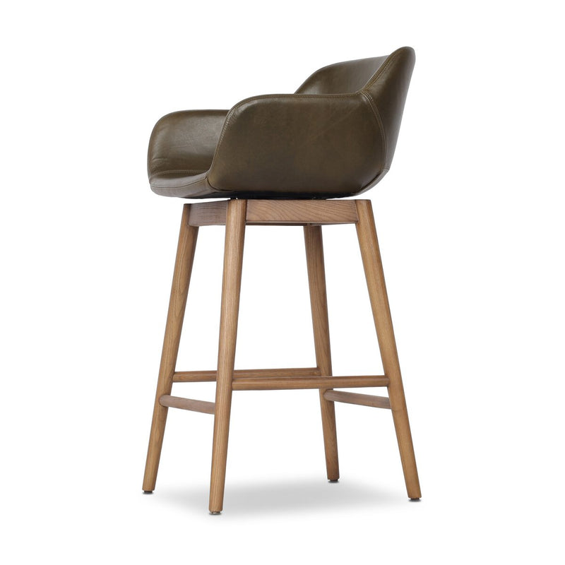 Hannah Swivel Bar + Counter Stool - Dulane Moss