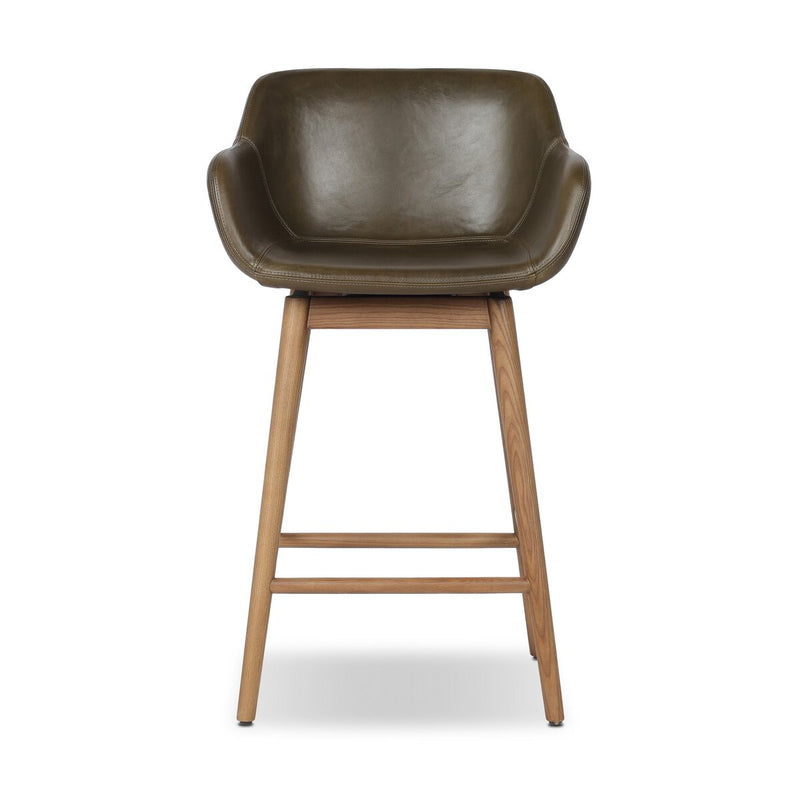 Hannah Swivel Bar + Counter Stool - Dulane Moss