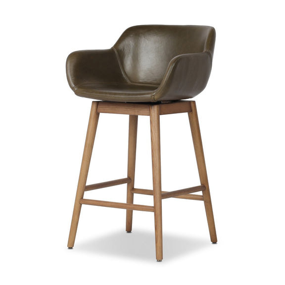 Hannah Swivel Bar + Counter Stool - Dulane Moss