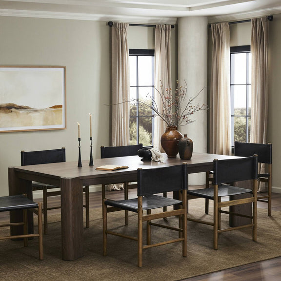 Soho Dining Table - Aged Natural Oak Veneer