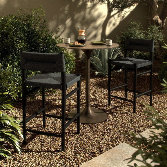Lomas Bar + Counter Outdoor Stool - Vintage Coal