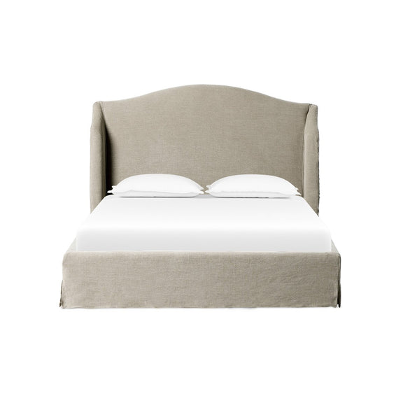 Meryl Slipcover Bed - Broadway Stone